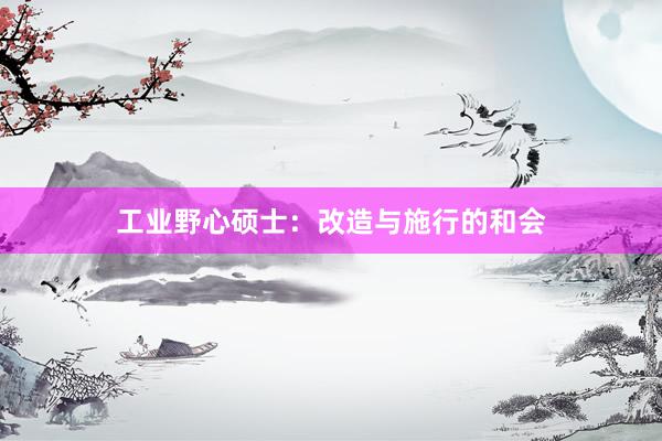 工业野心硕士：改造与施行的和会